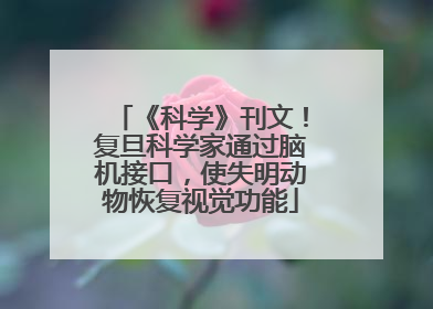 《科学》刊文！复旦科学家通过脑机接口，使失明动物恢复视觉功能