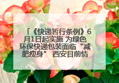 《快递暂行条例》6月1日起实施 为绿色环保快递包装面临“减肥瘦身” 西安目前情况如何？记者探访