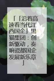 「沿着高速看当代江西国企」黑猫集团：创新驱动，奏响瓷都国企发展新乐章