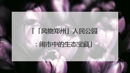 「风物郑州」人民公园：闹市中的生态宝藏