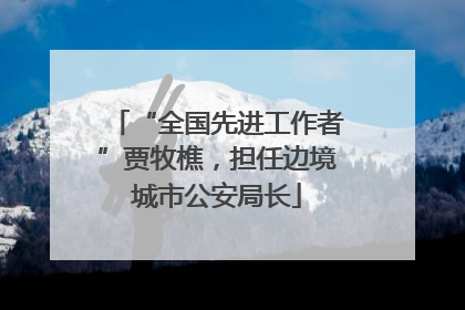 “全国先进工作者”贾牧樵，担任边境城市公安局长