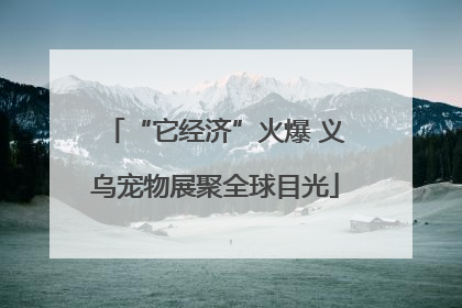 “它经济”火爆 义乌宠物展聚全球目光