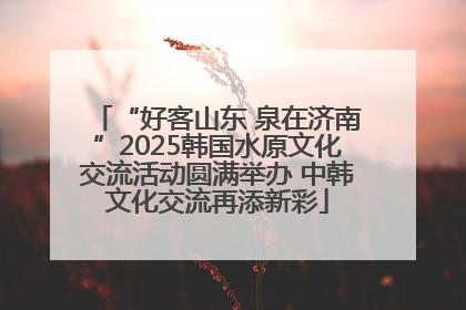 “好客山东 泉在济南”2025韩国水原文化交流活动圆满举办 中韩文化交流再添新彩