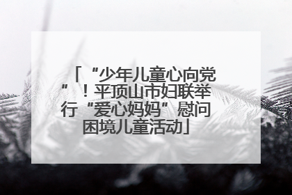 “少年儿童心向党”！平顶山市妇联举行“爱心妈妈”慰问困境儿童活动