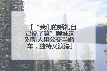 “我们的婚礼自己说了算”聊城这对新人用公交当婚车，独特又浪漫