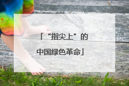 “指尖上”的中国绿色革命