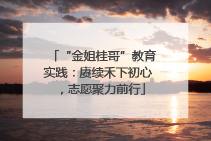 “金姐桂哥”教育实践：赓续禾下初心，志愿聚力前行