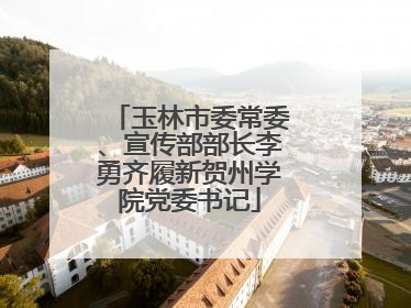 玉林市委常委、宣传部部长李勇齐履新贺州学院党委书记