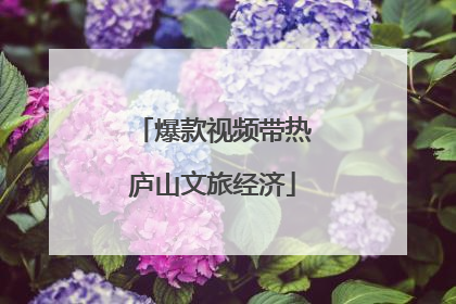 爆款视频带热庐山文旅经济