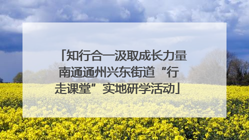 知行合一汲取成长力量 南通通州兴东街道“行走课堂”实地研学活动