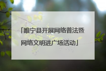 睢宁县开展网络普法暨网络文明进广场活动