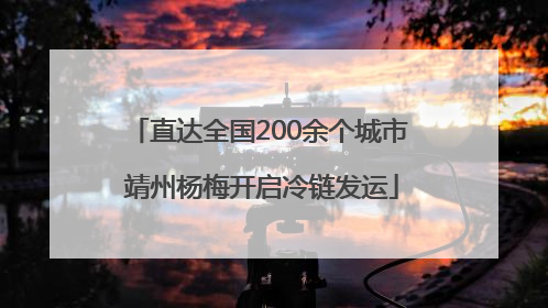 直达全国200余个城市 靖州杨梅开启冷链发运