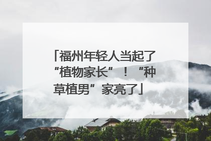 福州年轻人当起了“植物家长”！“种草植男”家亮了
