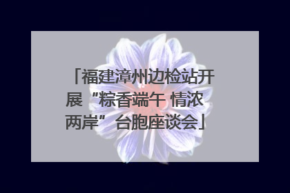 福建漳州边检站开展“粽香端午 情浓两岸”台胞座谈会