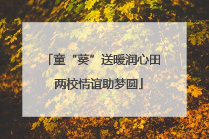童“葵”送暖润心田 两校情谊助梦圆
