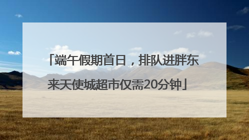 端午假期首日，排队进胖东来天使城超市仅需20分钟