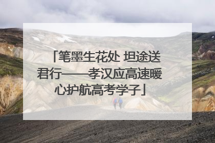 笔墨生花处 坦途送君行——孝汉应高速暖心护航高考学子