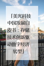 美光科技中国发展白皮书：存储技术创新驱动数字经济转型