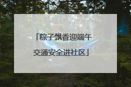 粽子飘香迎端午 交通安全进社区
