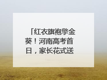 红衣旗袍擎金葵！河南高考首日，家长花式送考藏满爱与盼