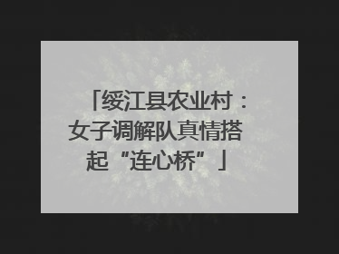 绥江县农业村：女子调解队真情搭起“连心桥”