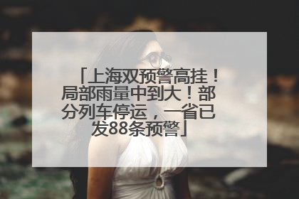 上海双预警高挂！局部雨量中到大！部分列车停运，一省已发88条预警