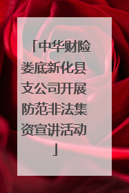 中华财险娄底新化县支公司开展防范非法集资宣讲活动