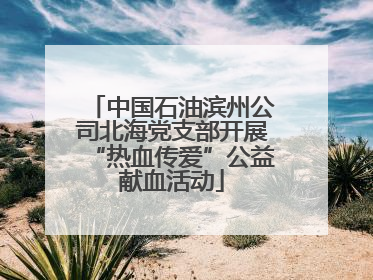 中国石油滨州公司北海党支部开展“热血传爱”公益献血活动