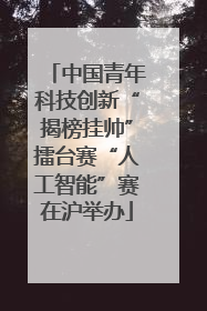中国青年科技创新“揭榜挂帅”擂台赛“人工智能”赛在沪举办