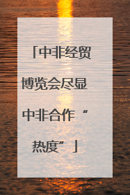 中非经贸博览会尽显中非合作“热度”