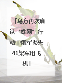 乌方再次确认“蛛网”行动中俄军损失41架军用飞机