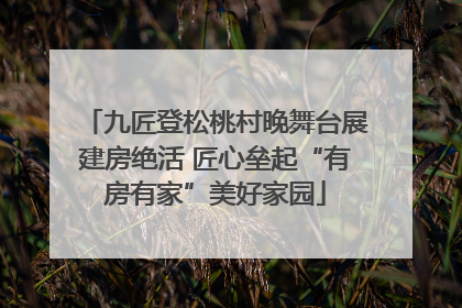 九匠登松桃村晚舞台展建房绝活 匠心垒起“有房有家”美好家园