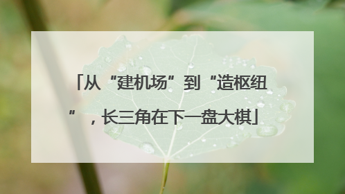 从“建机场”到“造枢纽”，长三角在下一盘大棋
