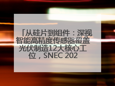 从硅片到组件：深视智能高精度传感器覆盖光伏制造12大核心工位，SNEC 2025诚邀见证