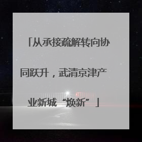 从承接疏解转向协同跃升，武清京津产业新城“焕新”