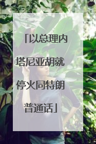 以总理内塔尼亚胡就停火同特朗普通话