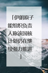 伊朗原子能组织负责人称该国核计划仍在继续强力推进