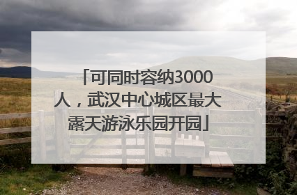 可同时容纳3000人，武汉中心城区最大露天游泳乐园开园