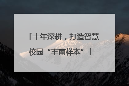 十年深耕，打造智慧校园“丰南样本”