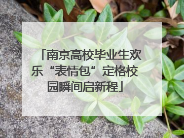 南京高校毕业生欢乐“表情包”定格校园瞬间启新程