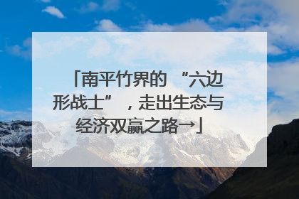 南平竹界的 “六边形战士”，走出生态与经济双赢之路→