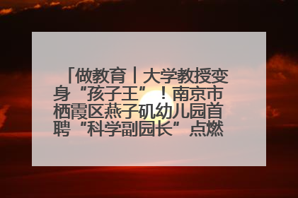 做教育︱大学教授变身“孩子王”！南京市栖霞区燕子矶幼儿园首聘“科学副园长”点燃萌娃科学梦