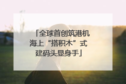 全球首创筑港机海上“搭积木”式建码头显身手