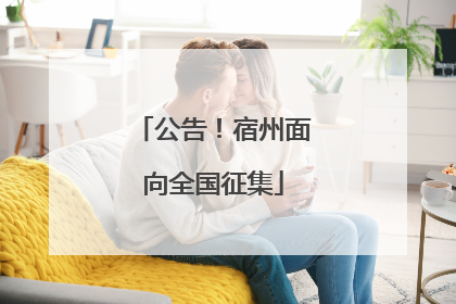 公告！宿州面向全国征集