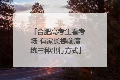 合肥高考生看考场 有家长提前演练三种出行方式