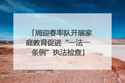 周迎春率队开展家庭教育促进“一法一条例”执法检查