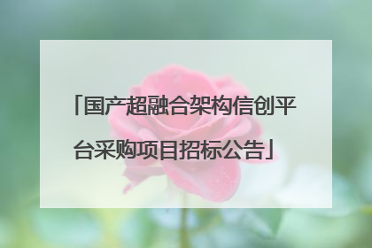 国产超融合架构信创平台采购项目招标公告