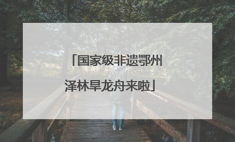 国家级非遗鄂州泽林旱龙舟来啦