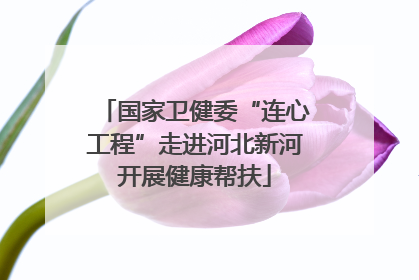 国家卫健委“连心工程”走进河北新河开展健康帮扶