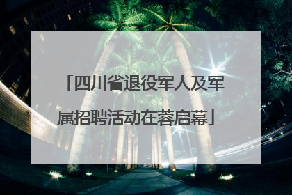 四川省退役军人及军属招聘活动在蓉启幕